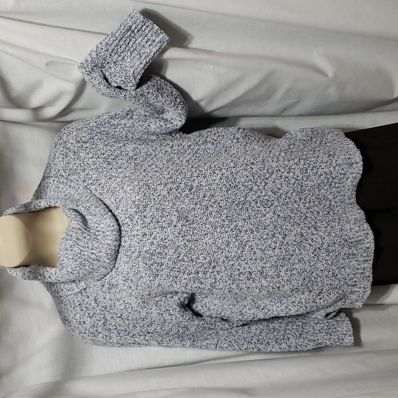 Tribal. NWT. Gray Cowl Neck Sweater; Long Sleeves; Side...